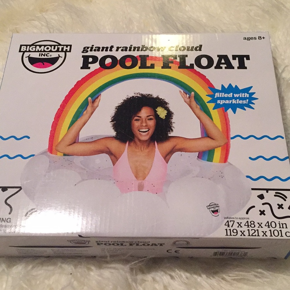 NIB - Giant Rainbow Cloud Pool Float